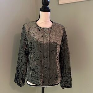 NWOT Sanctuary green crushed velvet jacket